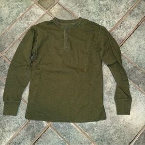 LL Bean Men’s Long Sleeve Cotton/Wool Blend Shirt, Olive Green, M